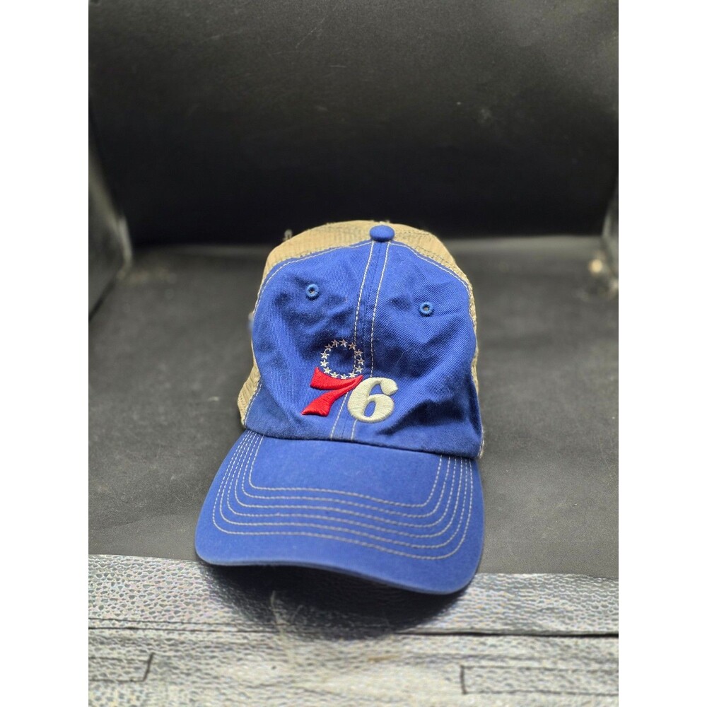Vintage Philadelphia 76ers ’47 Brand Mesh Trucker Snapback Hat